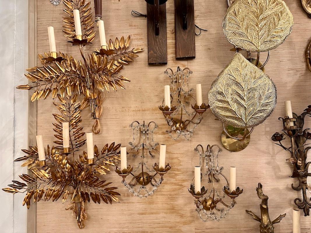 Juego de tres candelabros de cristal, se venden por separado en Bueno estado para la venta en New York, NY