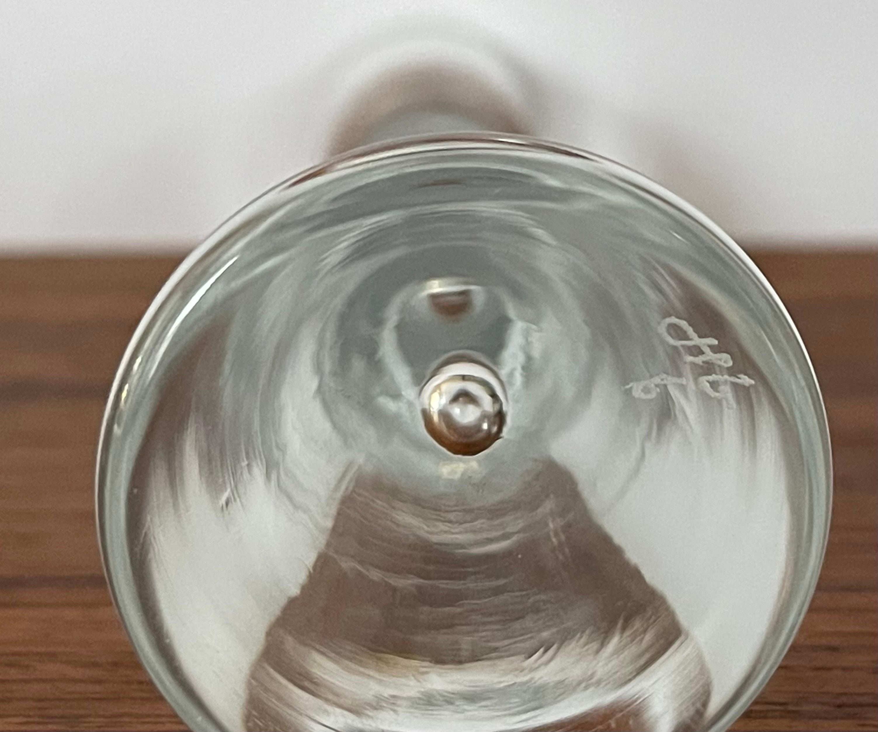 Ensemble de trois chandeliers bulles en verre 