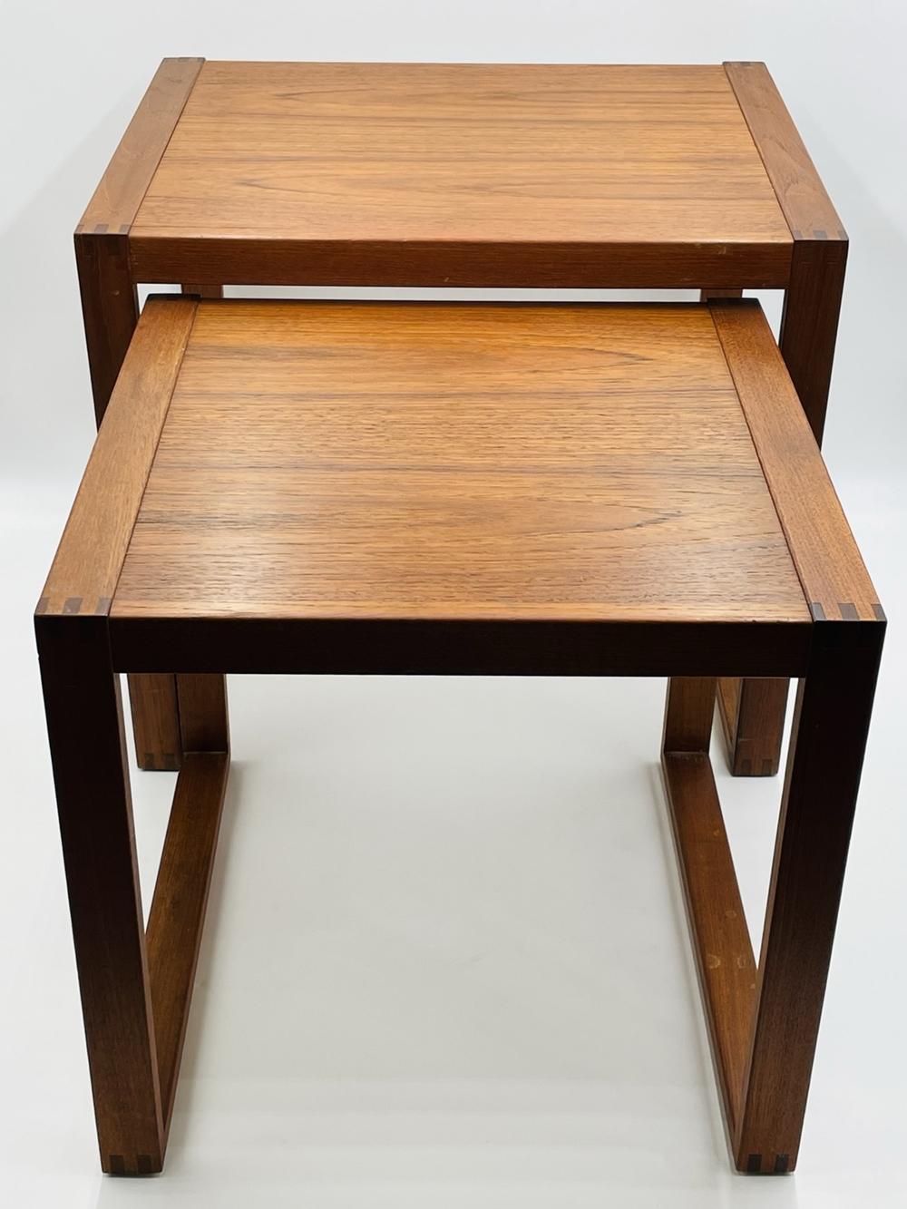 Set of Three Danish Modern Teak Nesting Tables by Vi-Ma Mobler For Sale 5