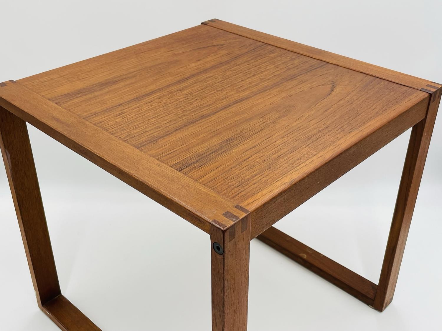 Set of Three Danish Modern Teak Nesting Tables by Vi-Ma Mobler For Sale 9