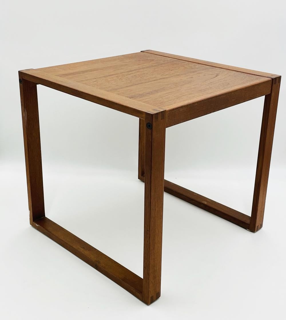 Set of Three Danish Modern Teak Nesting Tables by Vi-Ma Mobler For Sale 10