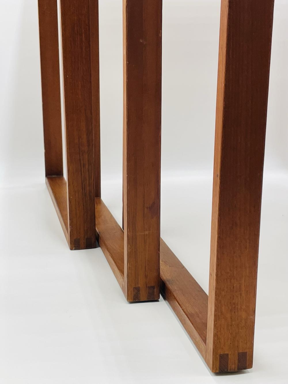 Set of Three Danish Modern Teak Nesting Tables by Vi-Ma Mobler For Sale 11