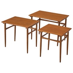 Set of Three Danish Nesting Tables in Teak