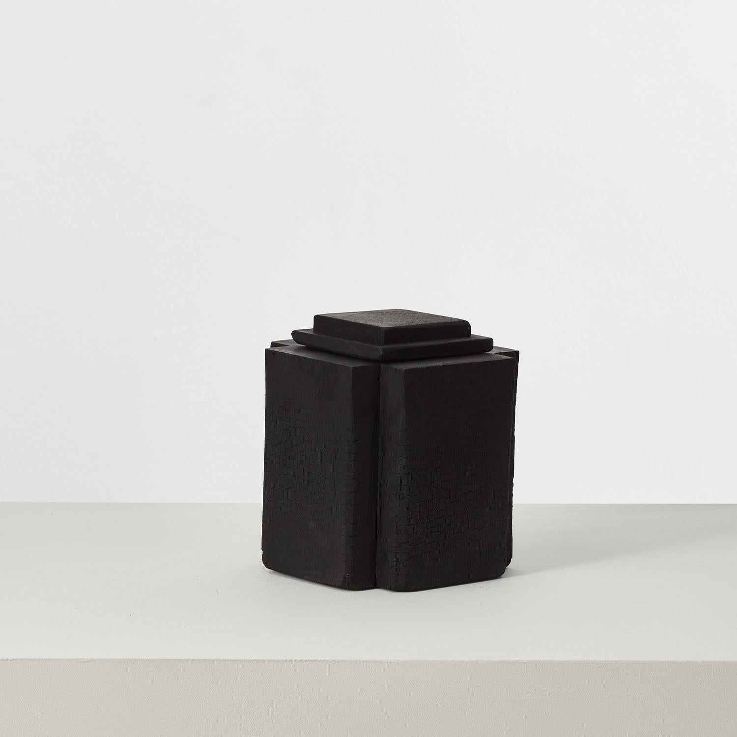 Contemporary Set of three David Horan charred wood vessels - UK, 2024 For Sale