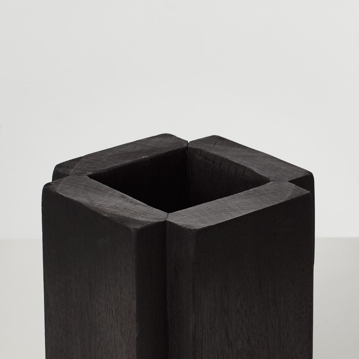 Set of three David Horan charred wood vessels - UK, 2024 For Sale 1
