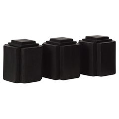 Conjunto de tres vasijas de madera carbonizada David Horan - Reino Unido, 2024