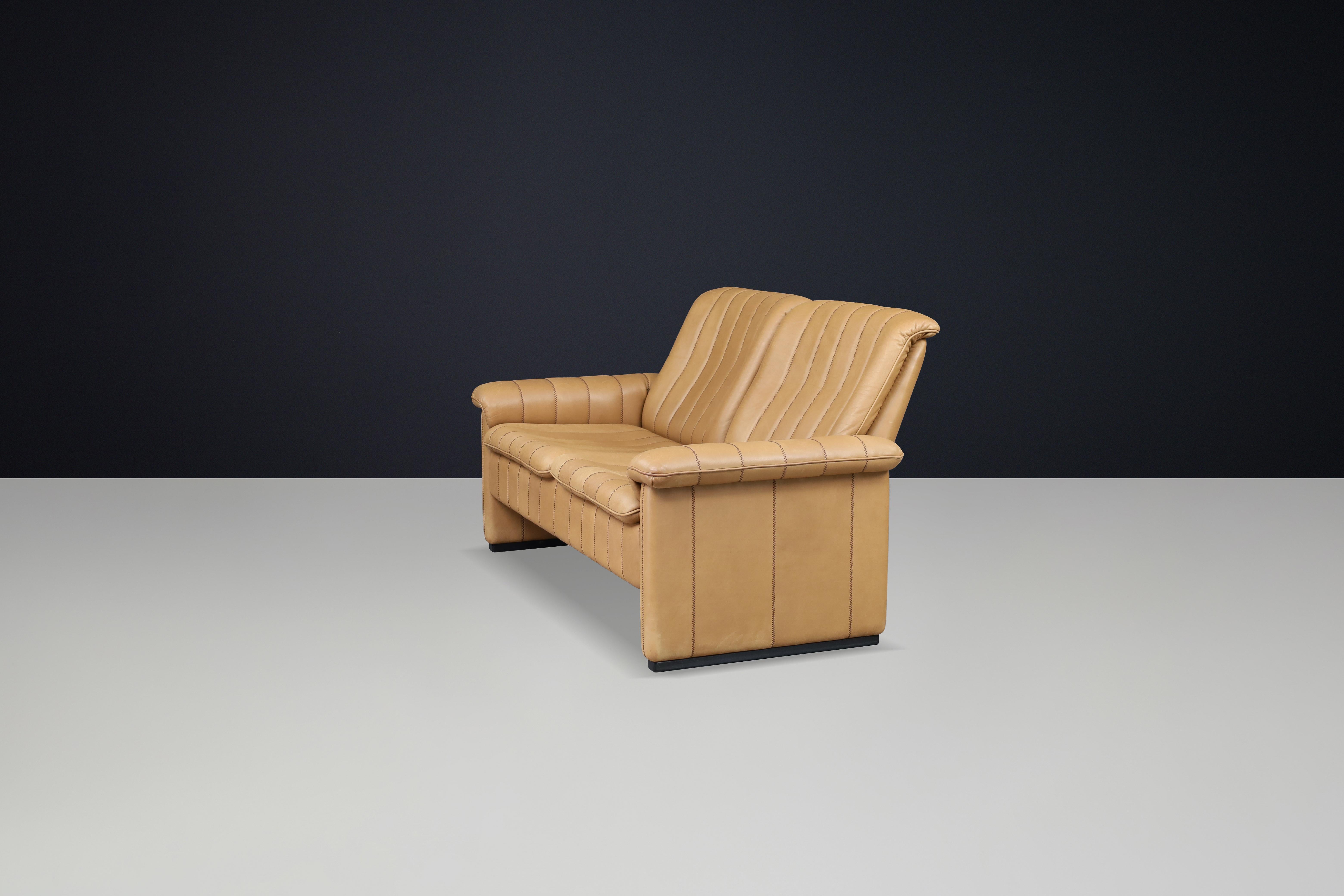 Set of Three De Sede DS-83 Sofas in Tan Leather, Switzerland, 1970s For Sale 9