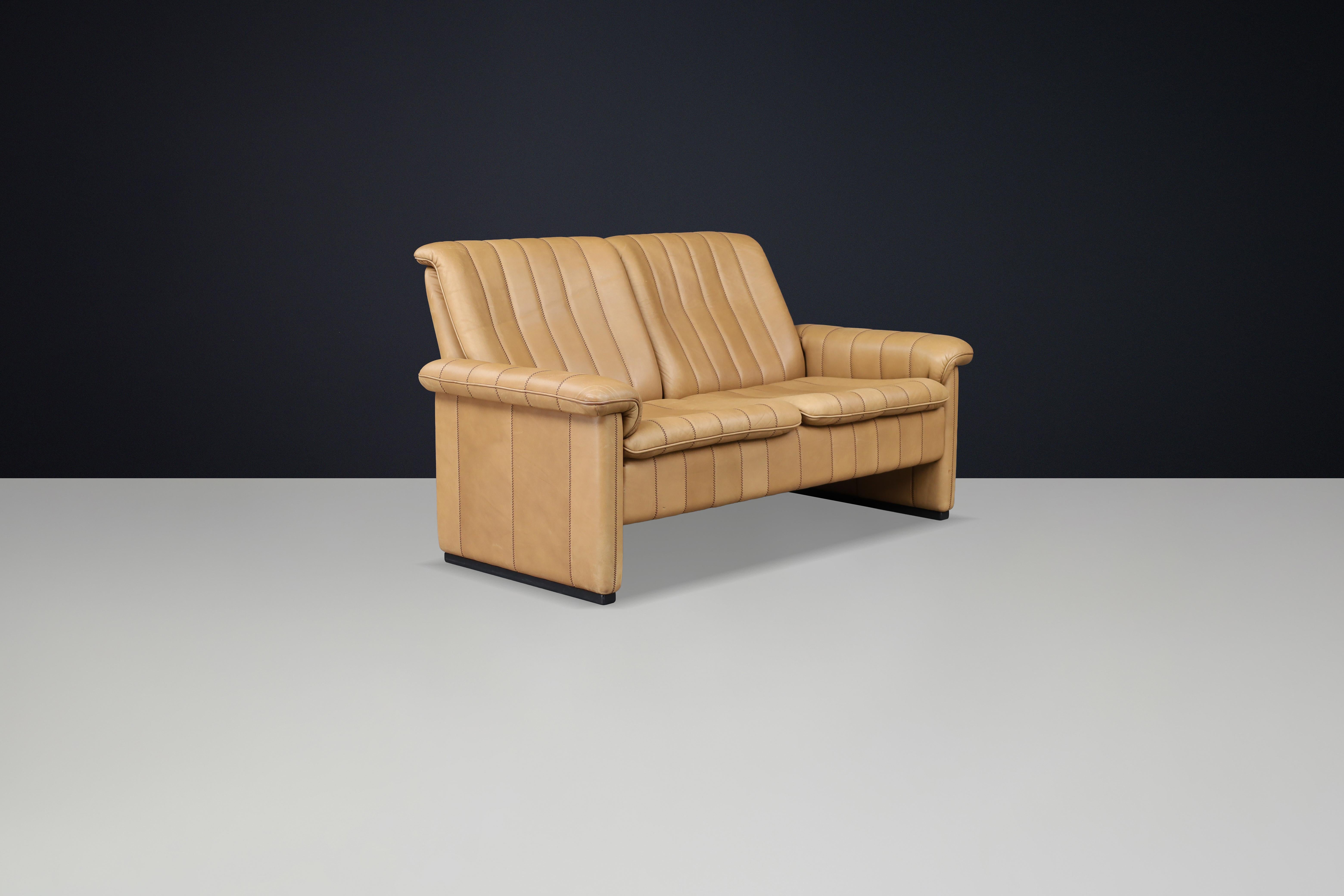 Set of Three De Sede DS-83 Sofas in Tan Leather, Switzerland, 1970s For Sale 10