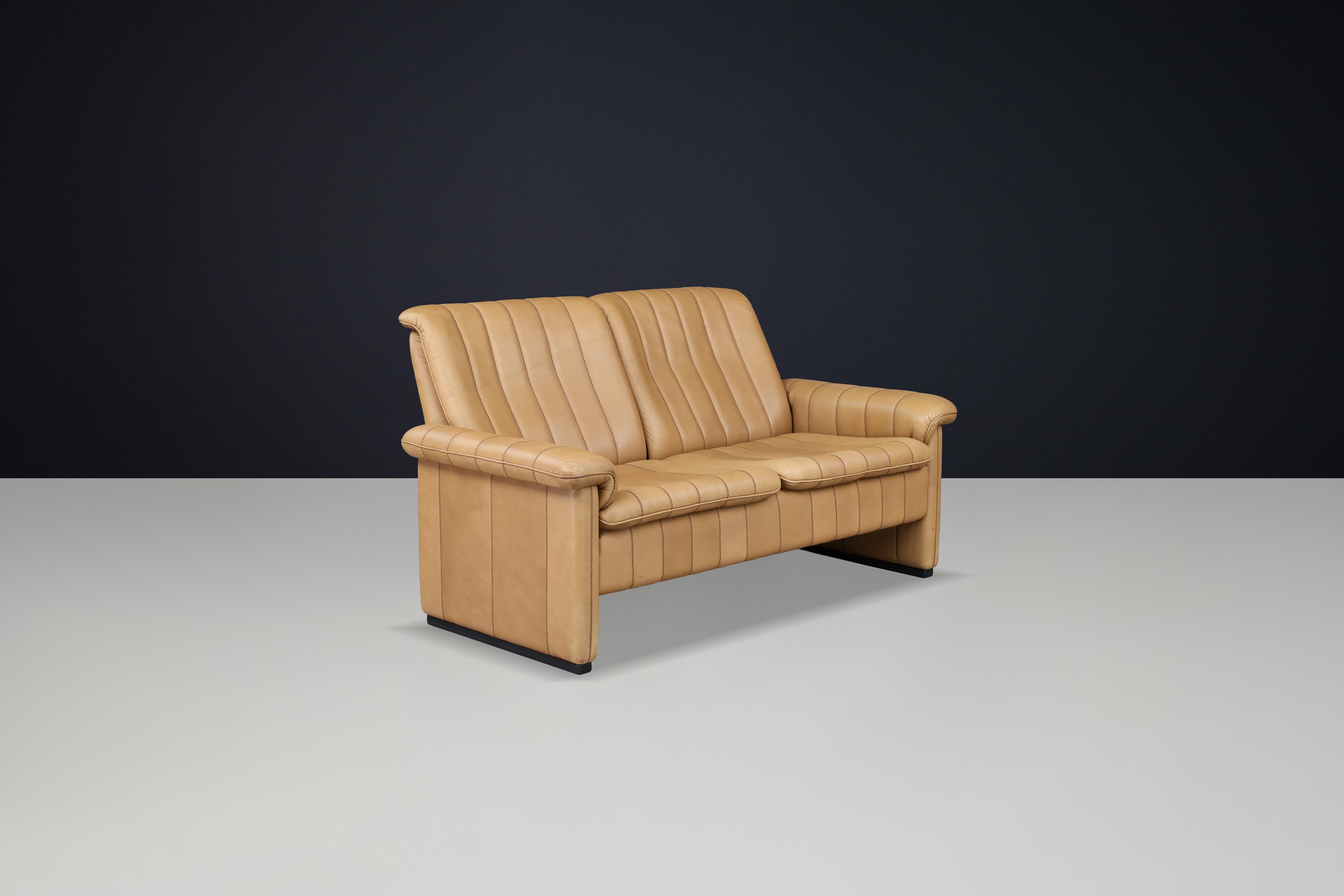 20th Century Set of Three De Sede DS-83 Sofas in Tan Leather, Switzerland, 1970s For Sale