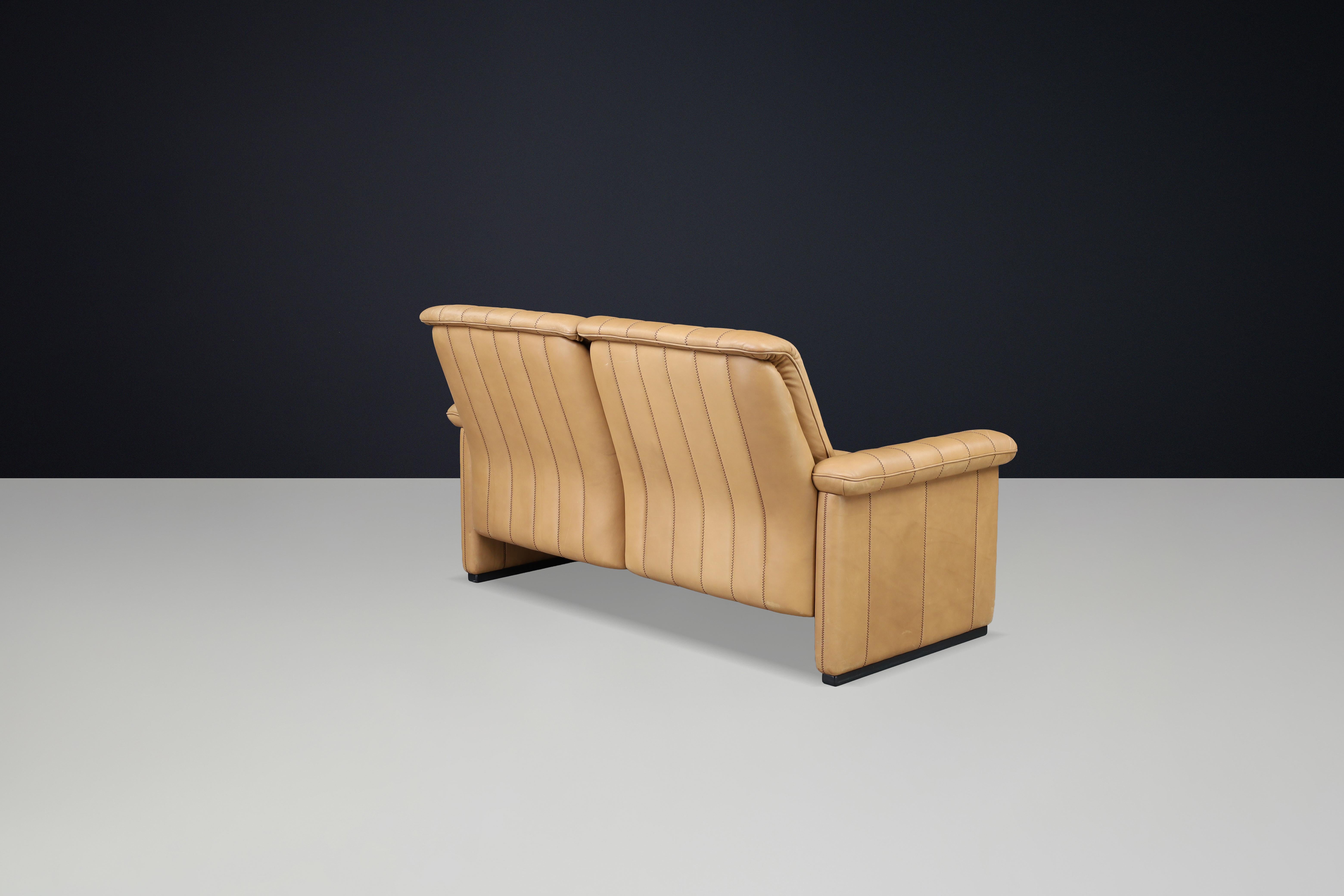 Set of Three De Sede DS-83 Sofas in Tan Leather, Switzerland, 1970s For Sale 2