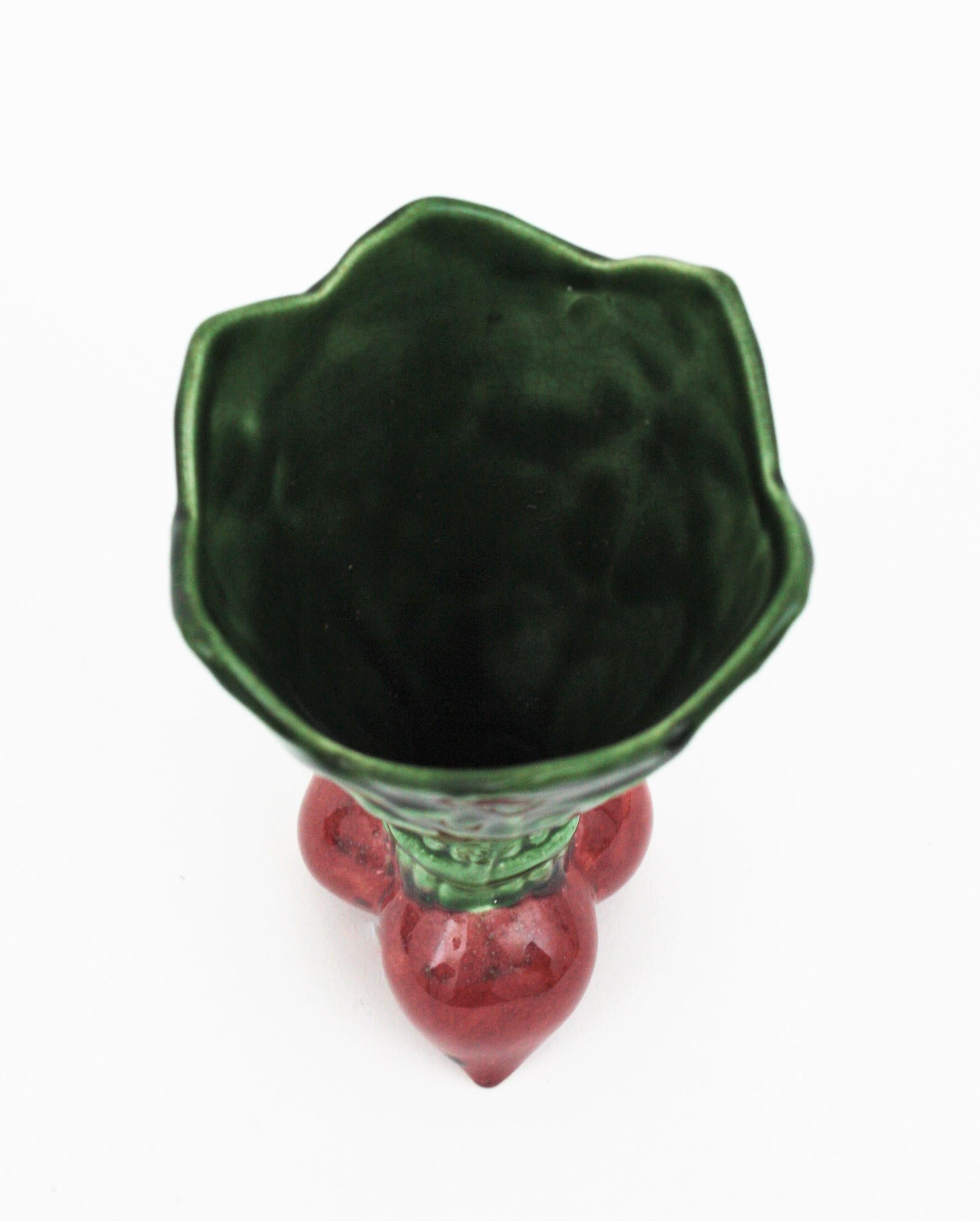 Glasiertes Keramik-Keramik- Küchenzubehör, wandhängende Salzkasten, Salzshaker und Vase im Angebot 6