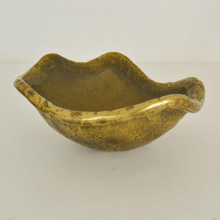 Set of Three Decorative Organic Bronze Bowls, 1970's For Sale at 1stDibs