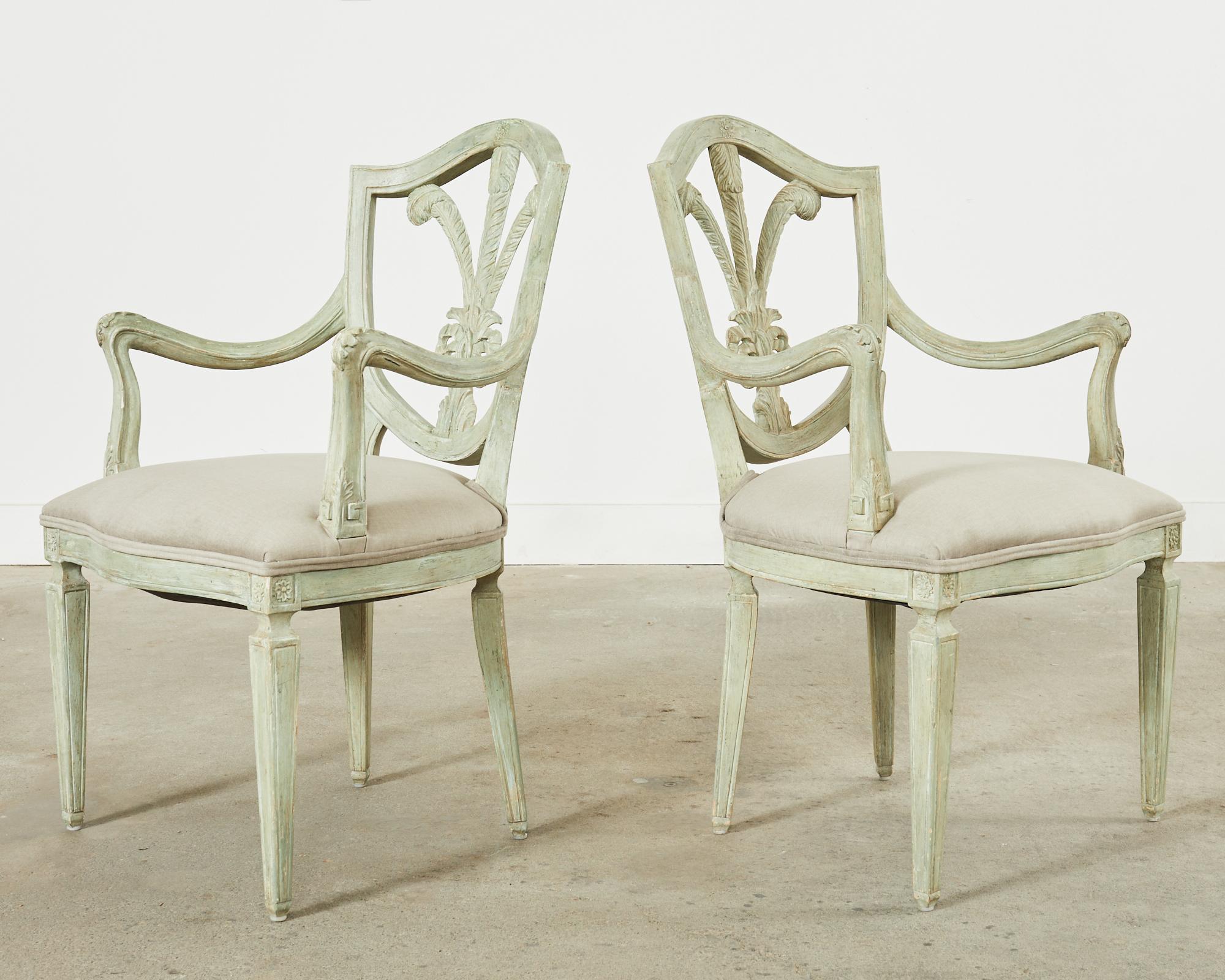Ensemble de trois fauteuils de salle à manger Brandelli peints par Dennis & Leen  en vente 2