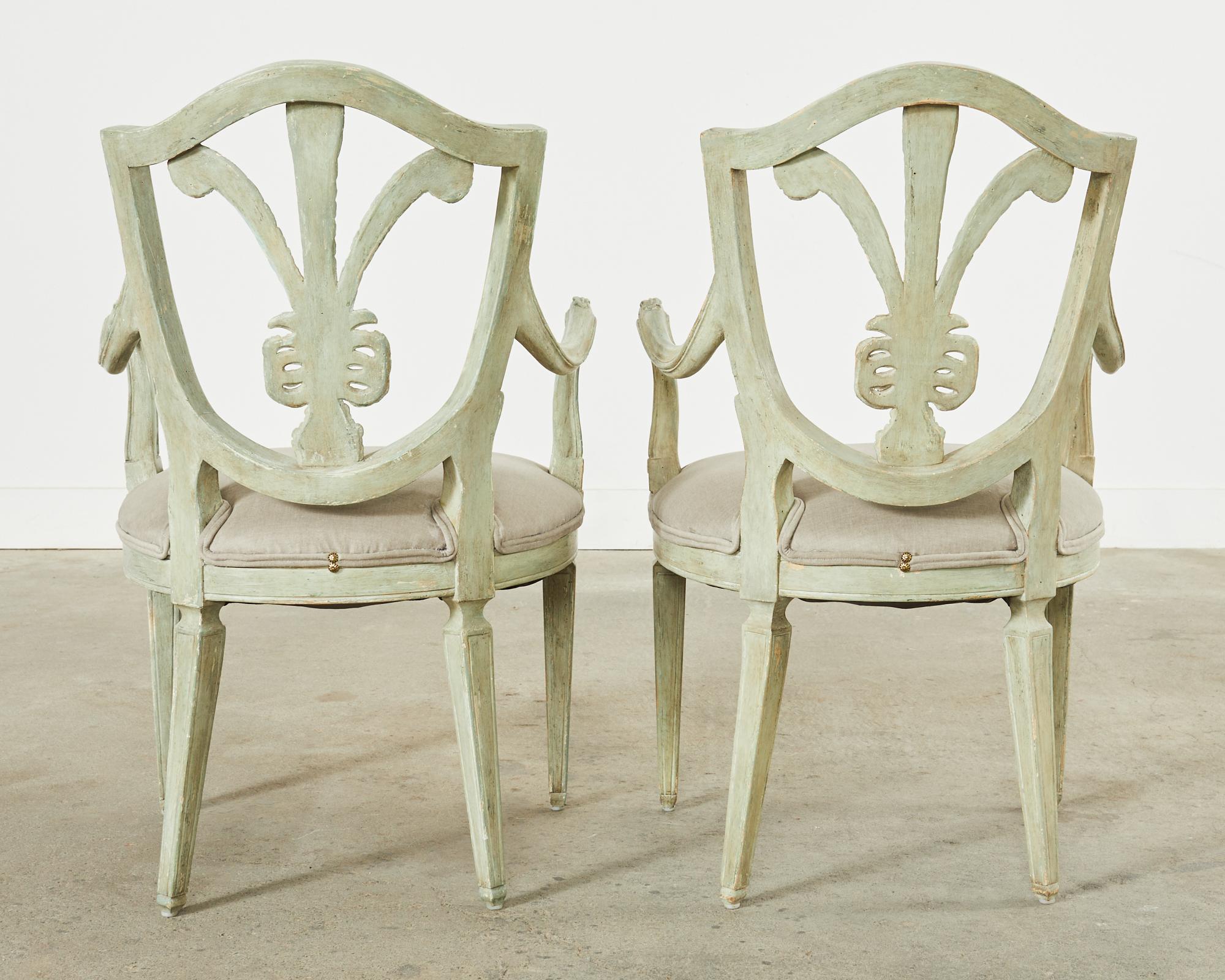 Ensemble de trois fauteuils de salle à manger Brandelli peints par Dennis & Leen  en vente 12