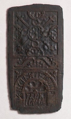 Set of Three Derbyshire Named and Dated Oak Panels, circa 1666