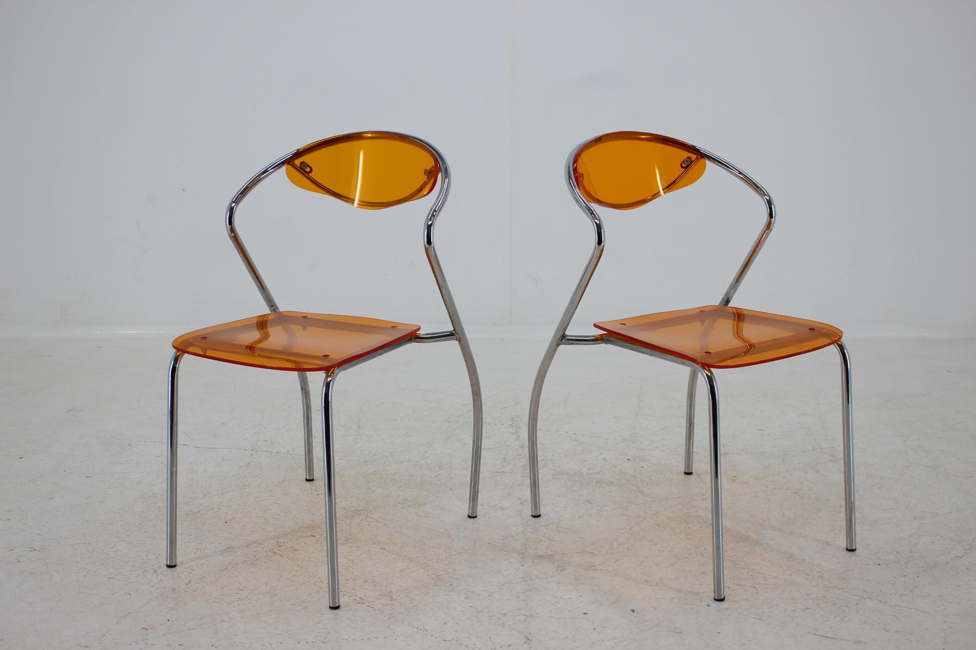 Czech Set of Three Dining Chairs, 1980s