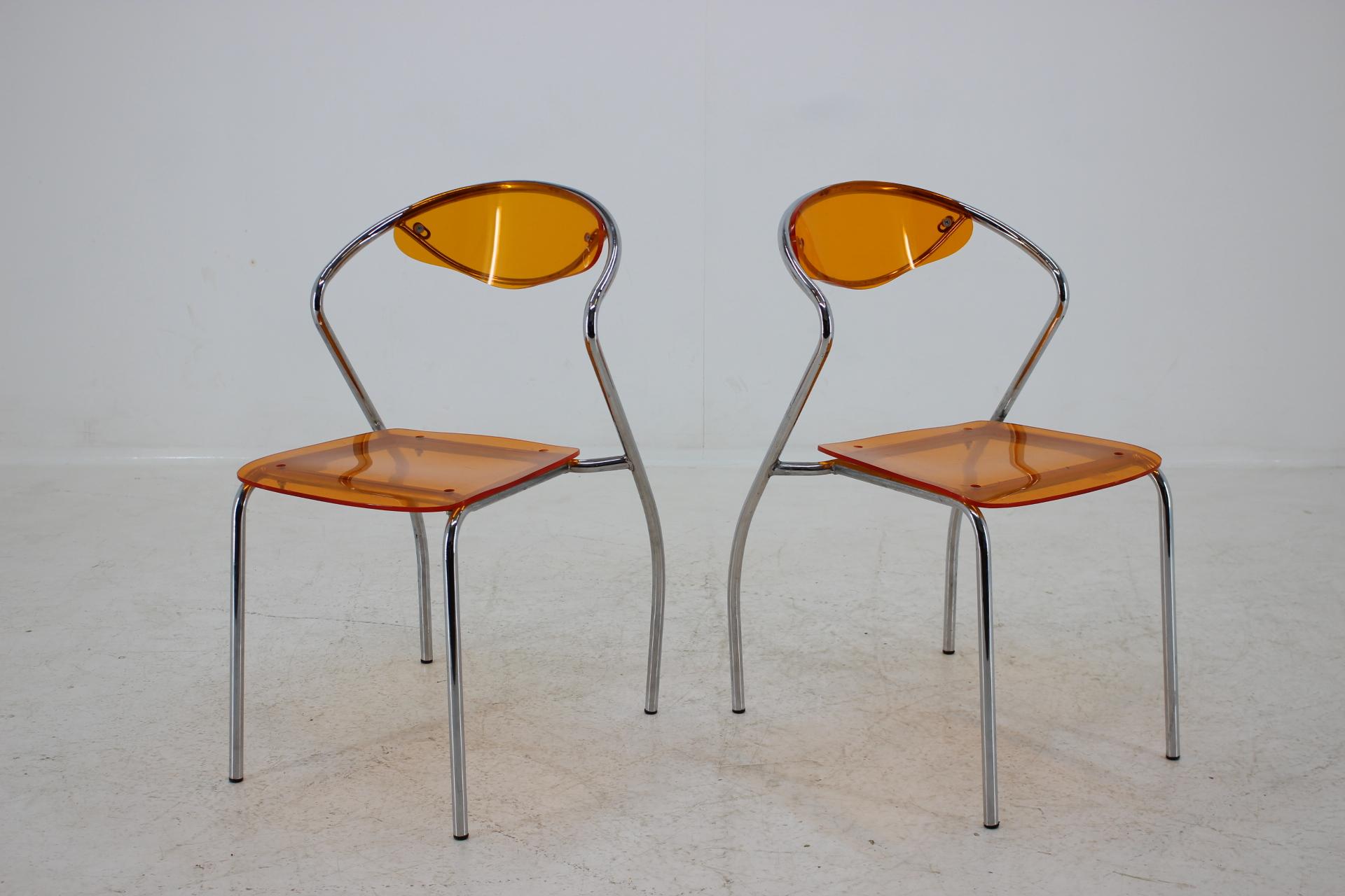 Czech Set of Three Dining Chairs, 1980s