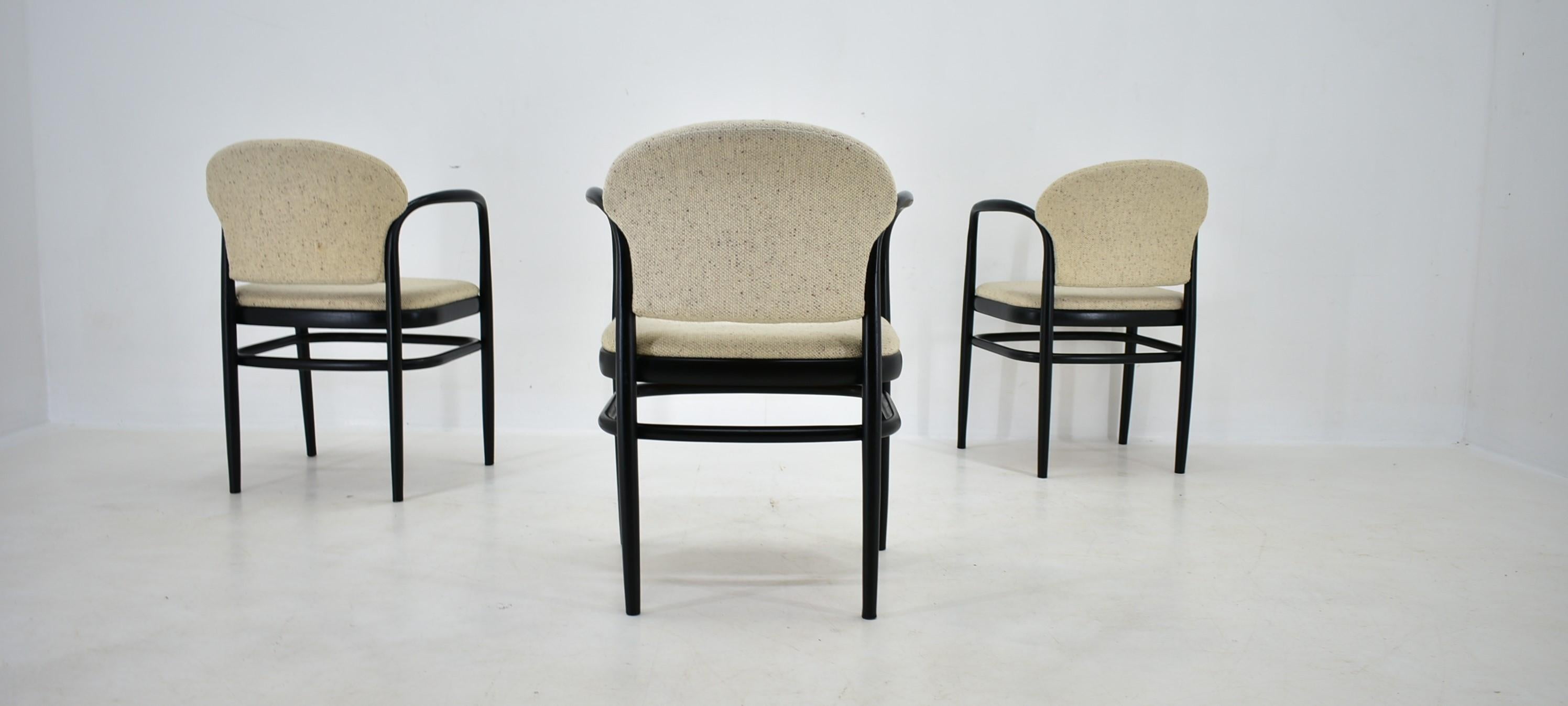 Mid-Century Modern Set of three Dining Chairs Designed by Antonín Šuman, 1960's For Sale