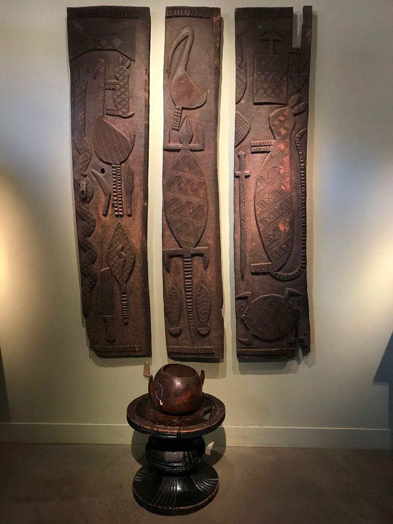 Tribal Set of Three Early Twentieth Century Nigerian Door Panels For Sale
