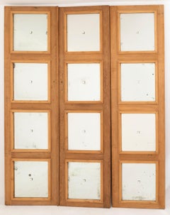 Set of Three Doors in Oak and Mirror, 1930s