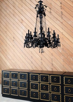 Set aus drei Dorothy Draper Espana-Truhen in Black Bean