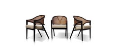 Set of Three Dunbar 'Captain' Armchairs by Edward Wormley