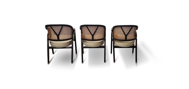 20th Century Set of Three Dunbar 'Captain' Armchairs by Edward Wormley For Sale