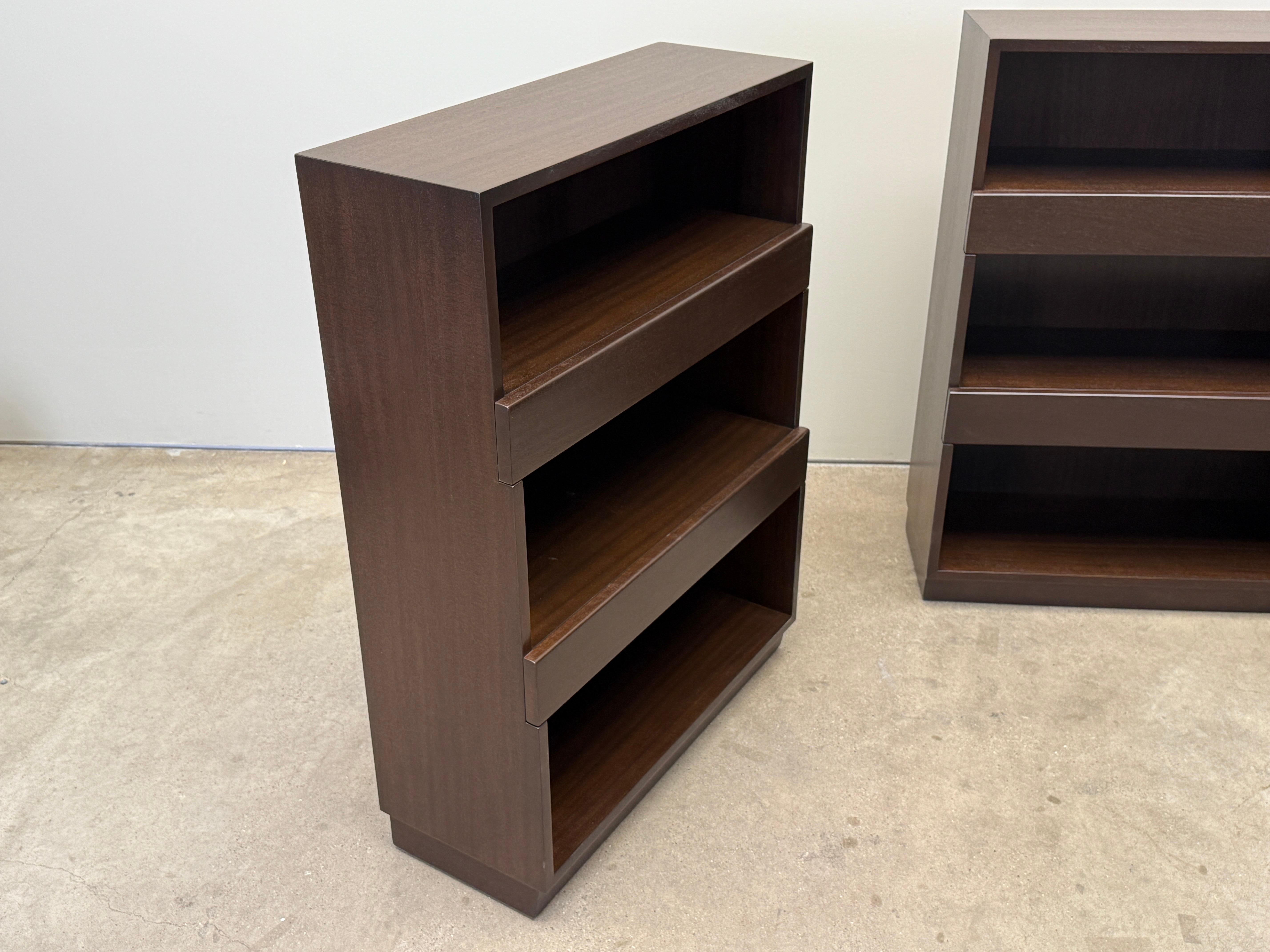 Set of Three Dunbar Stepped Bookcases by Edward Wormley For Sale 6