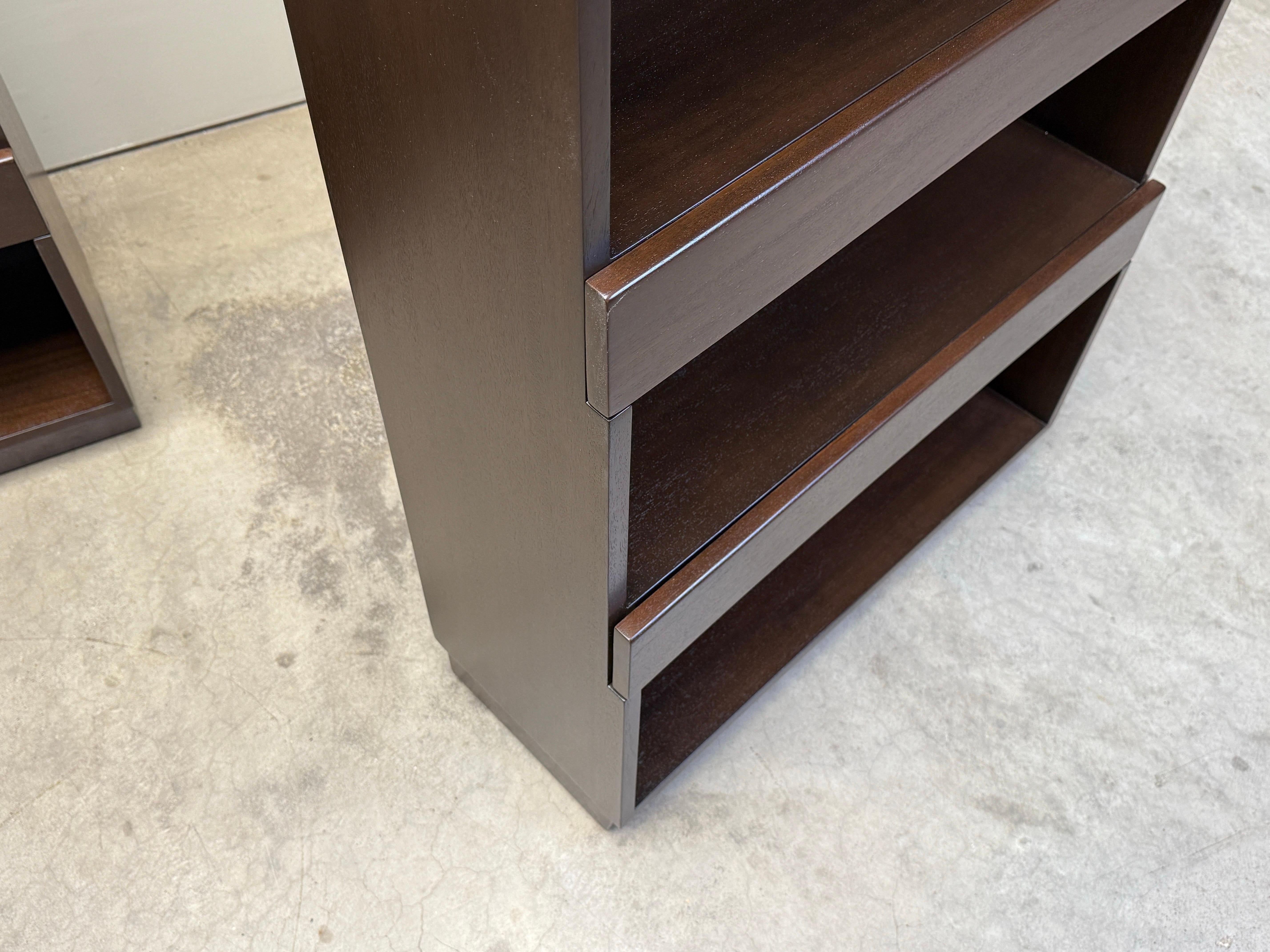 Set of Three Dunbar Stepped Bookcases by Edward Wormley For Sale 8