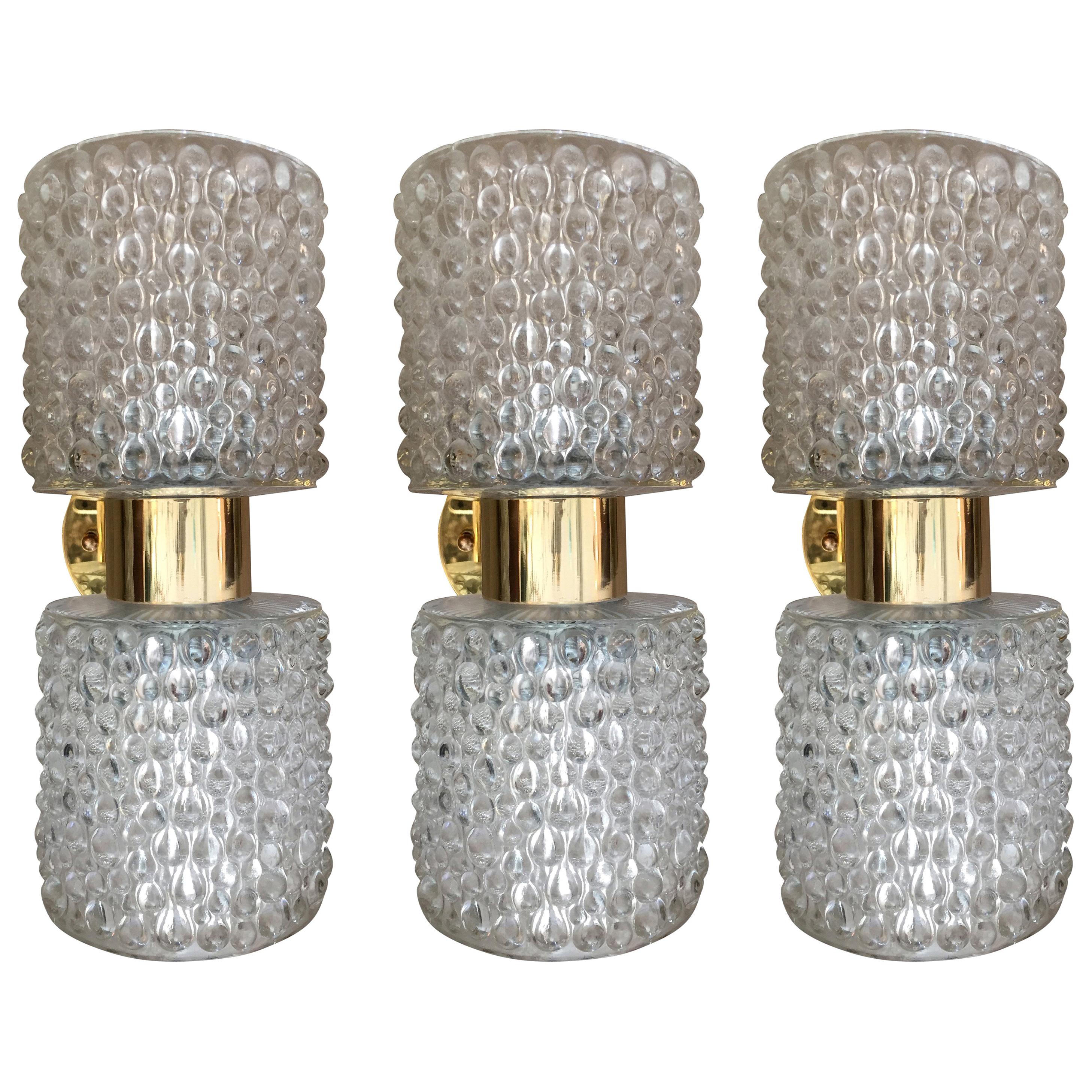 Set of Three Dutch "High Style" 1970s Sconces For Sale