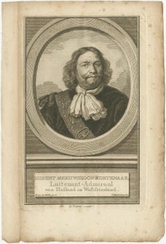 Set of Three Dutch Naval Portraits – Kortenaer, Kallenberg, and Van Nes, c.1700s
