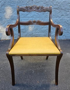 Set of Three Early 20th Century Carved Mahogany Duncan Phyfe Chairs
