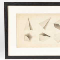 Set of Three Early 20th Century Charcoal Drawings from France