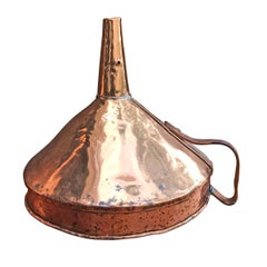 Set of Three Early 20th Century English Copper Funnels