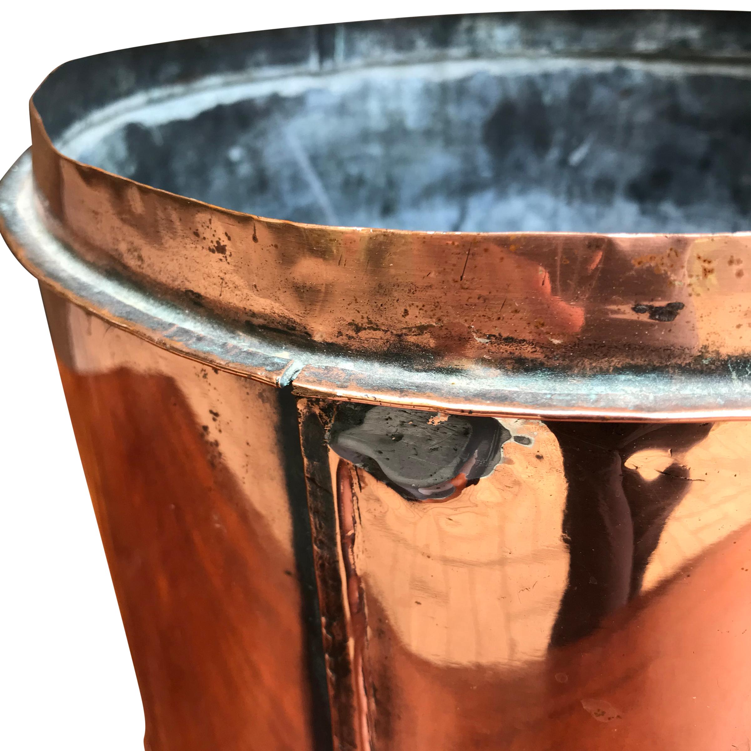 British Set of Three Early 20th Century English Copper Funnels For Sale