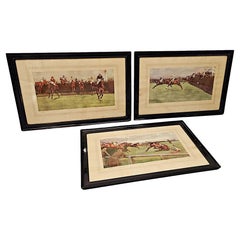 Set of Three Early 20th Century Hand Tinted Prints by Cecil Aldin