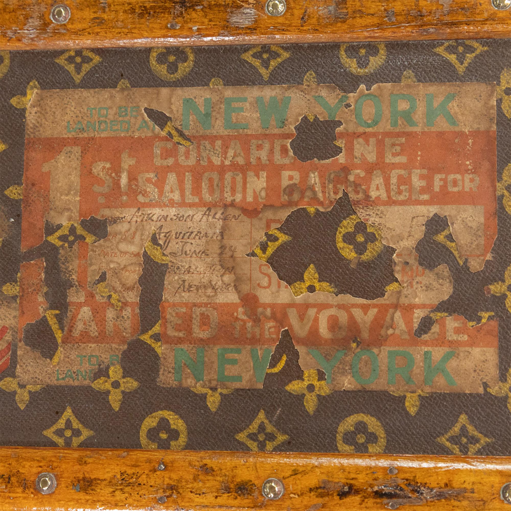 Juego de tres maletas Louis Vuitton de principios del siglo XX en venta 8