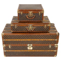 Set of Three Early 20th Century Louis Vuitton Luggage