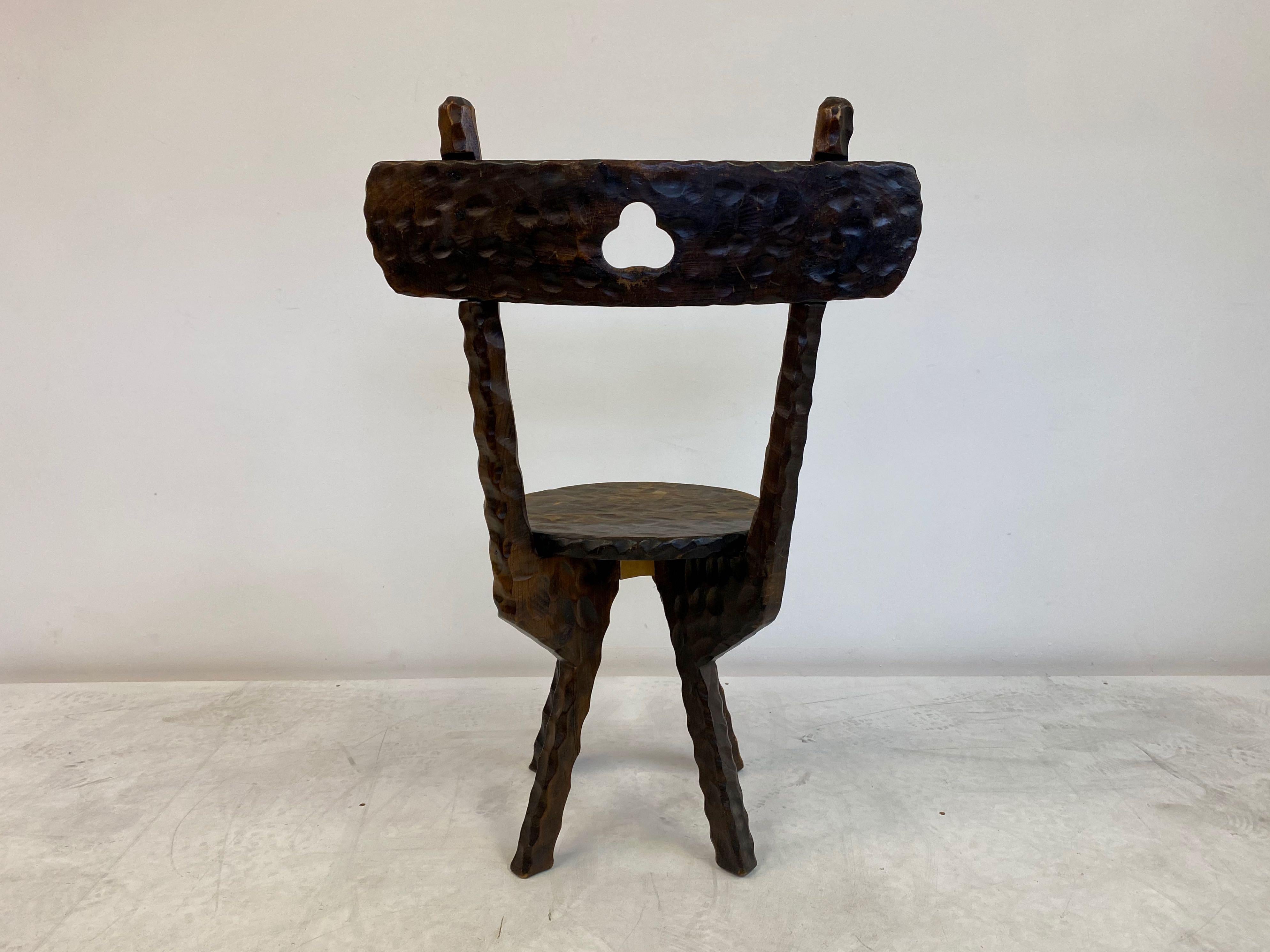 Set of Three Early 20th Century Primitive Folk Chairs 5