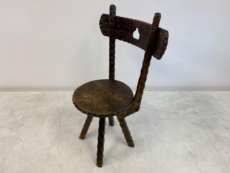 Set of Three Early 20th Century Primitive Folk Chairs In Good Condition For Sale In London, London