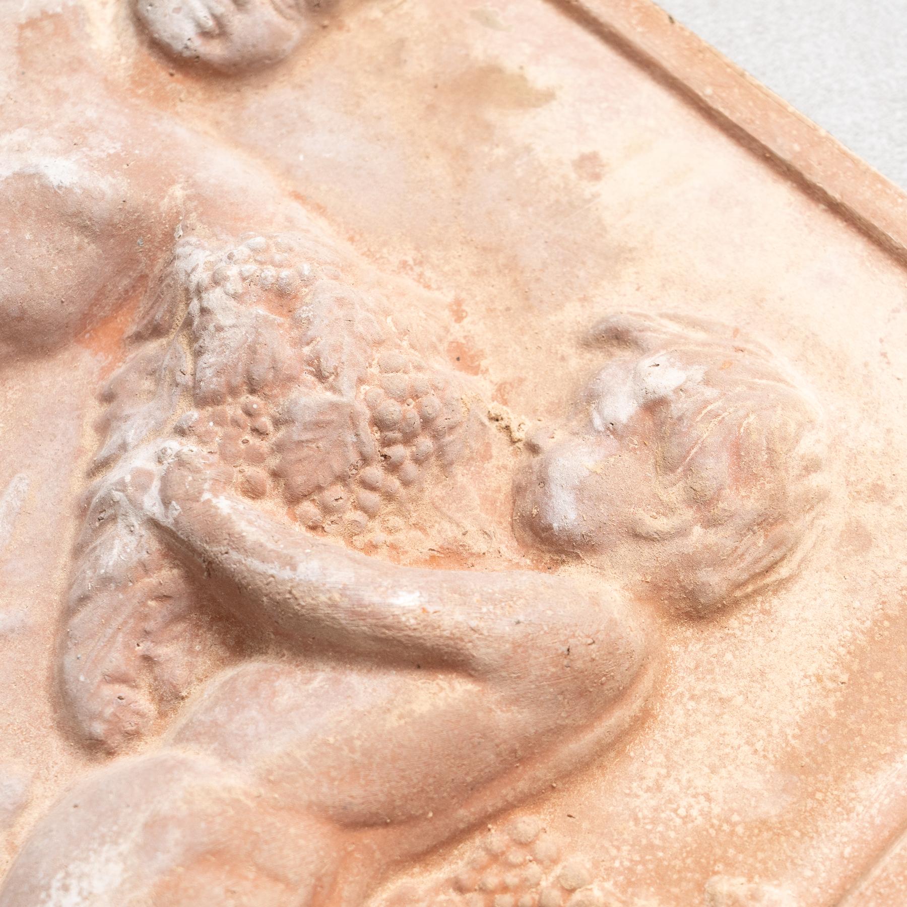 Set of Three Early 20th Century Terracotta Wall Sculptures For Sale 4