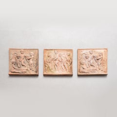 Set of Three Early 20th Century Terracotta Wall Sculptures