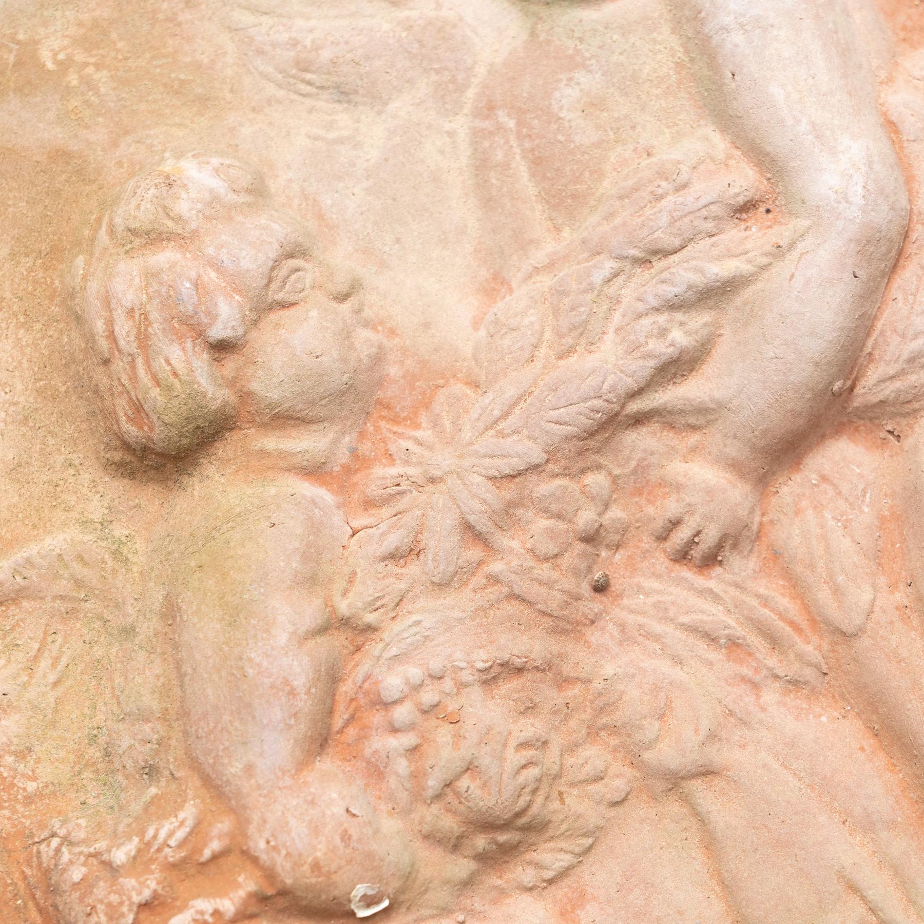 Mid-20th Century Set of Three Early 20th Century Terracotta Wall Sculptures For Sale