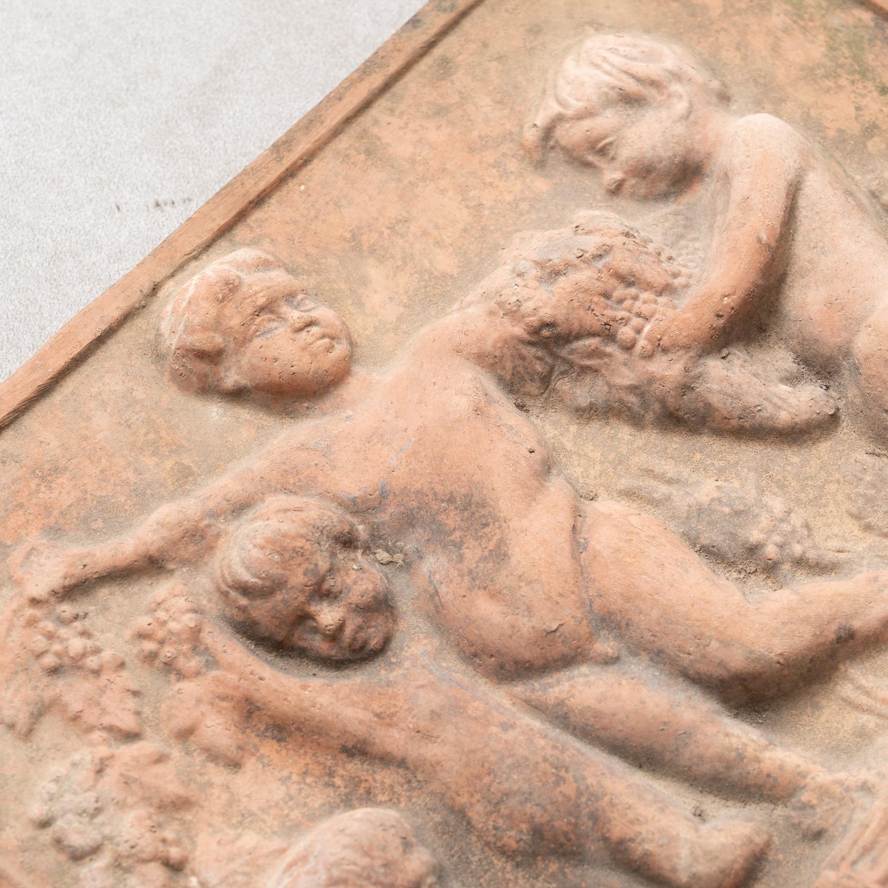 Set of Three Early 20th Century Terracotta Wall Sculptures For Sale 1
