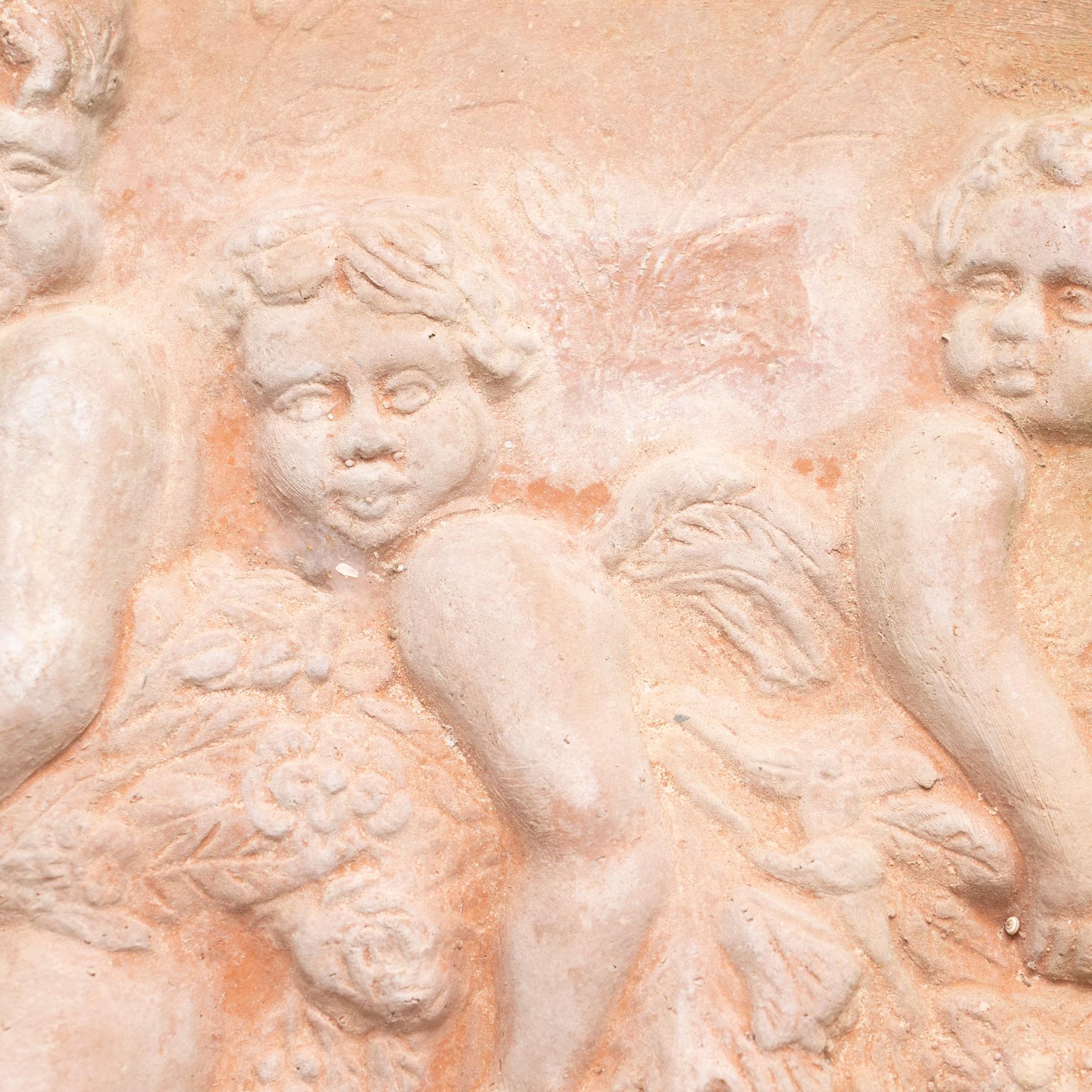 Set of Three Early 20th Century Terracotta Wall Sculptures For Sale 2