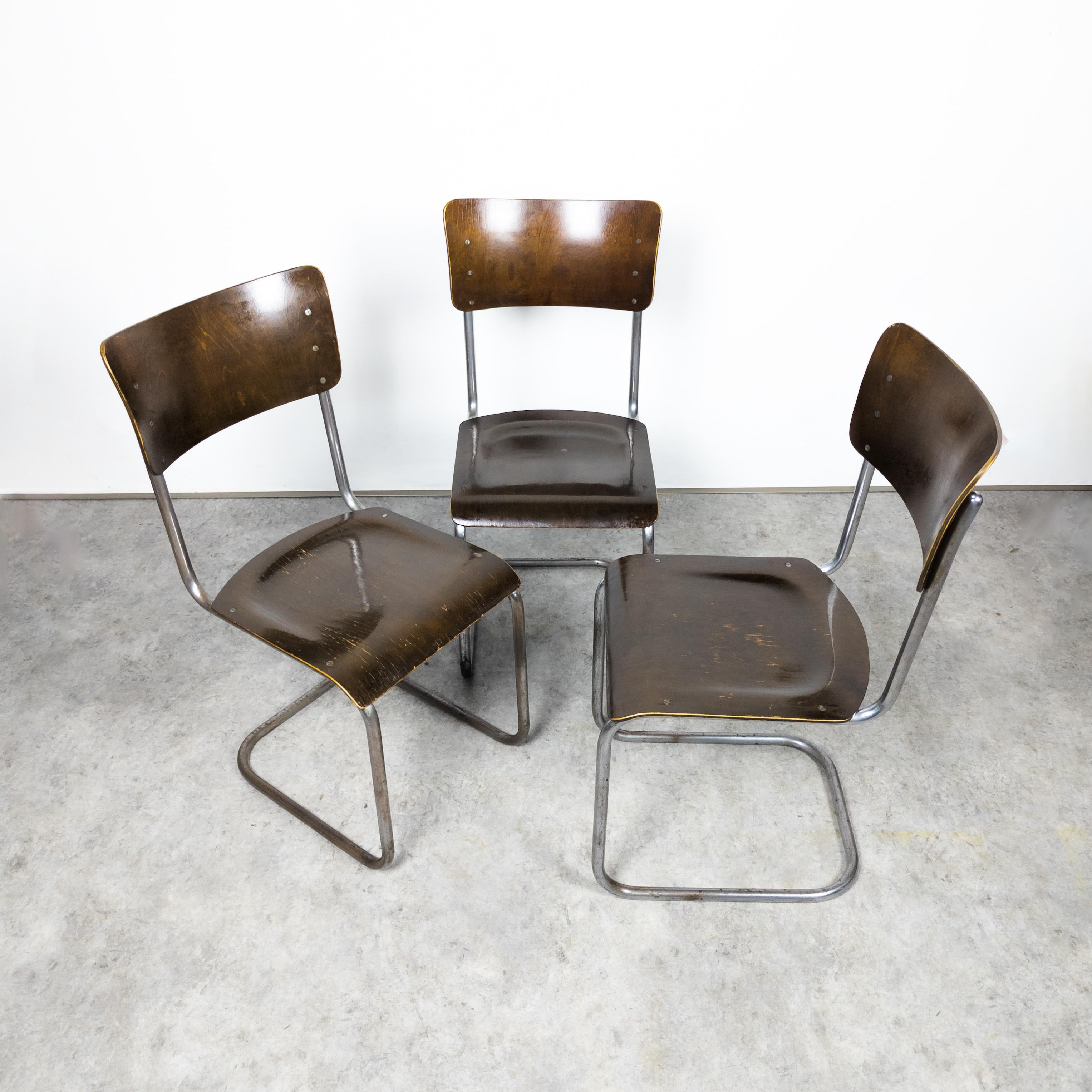 Mid-20th Century Early S 43 cantilever chairs by Mart Stam, 1930s For Sale