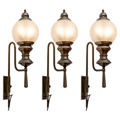 Set of Three Elegant Wall Lights Attributed to Luigi Caccia Dominioni