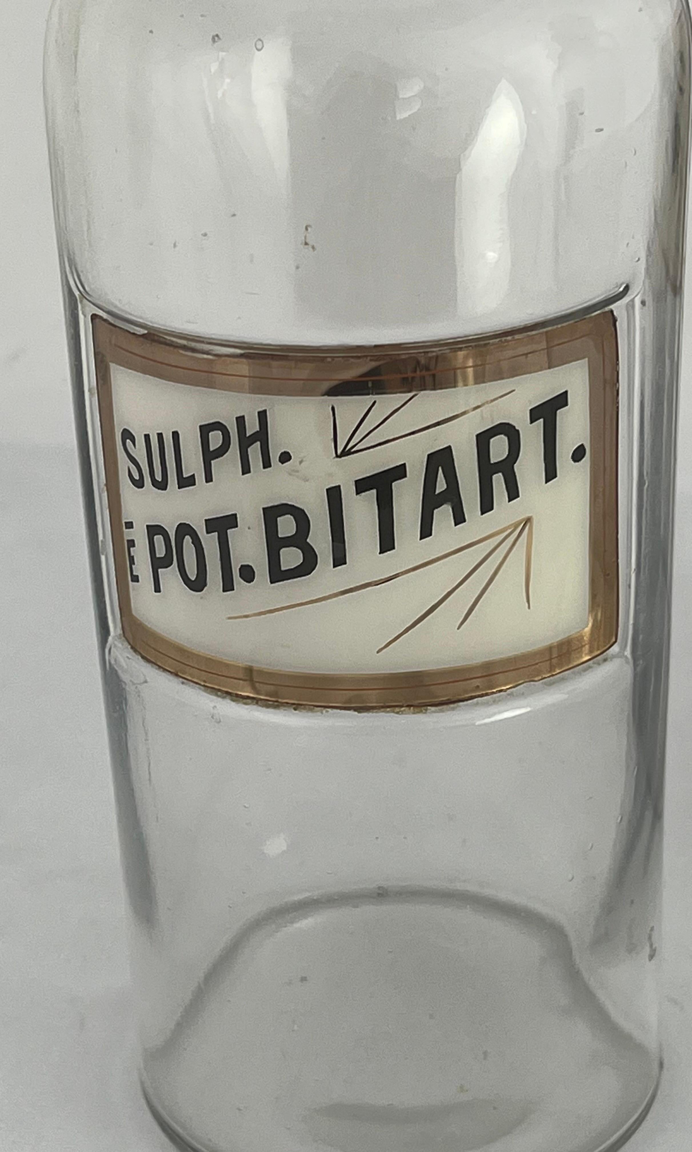 20th Century Set of Three English Apothecary Bottles