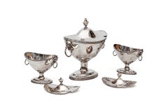 Set of Three English Silver Plate Sauce Tureens