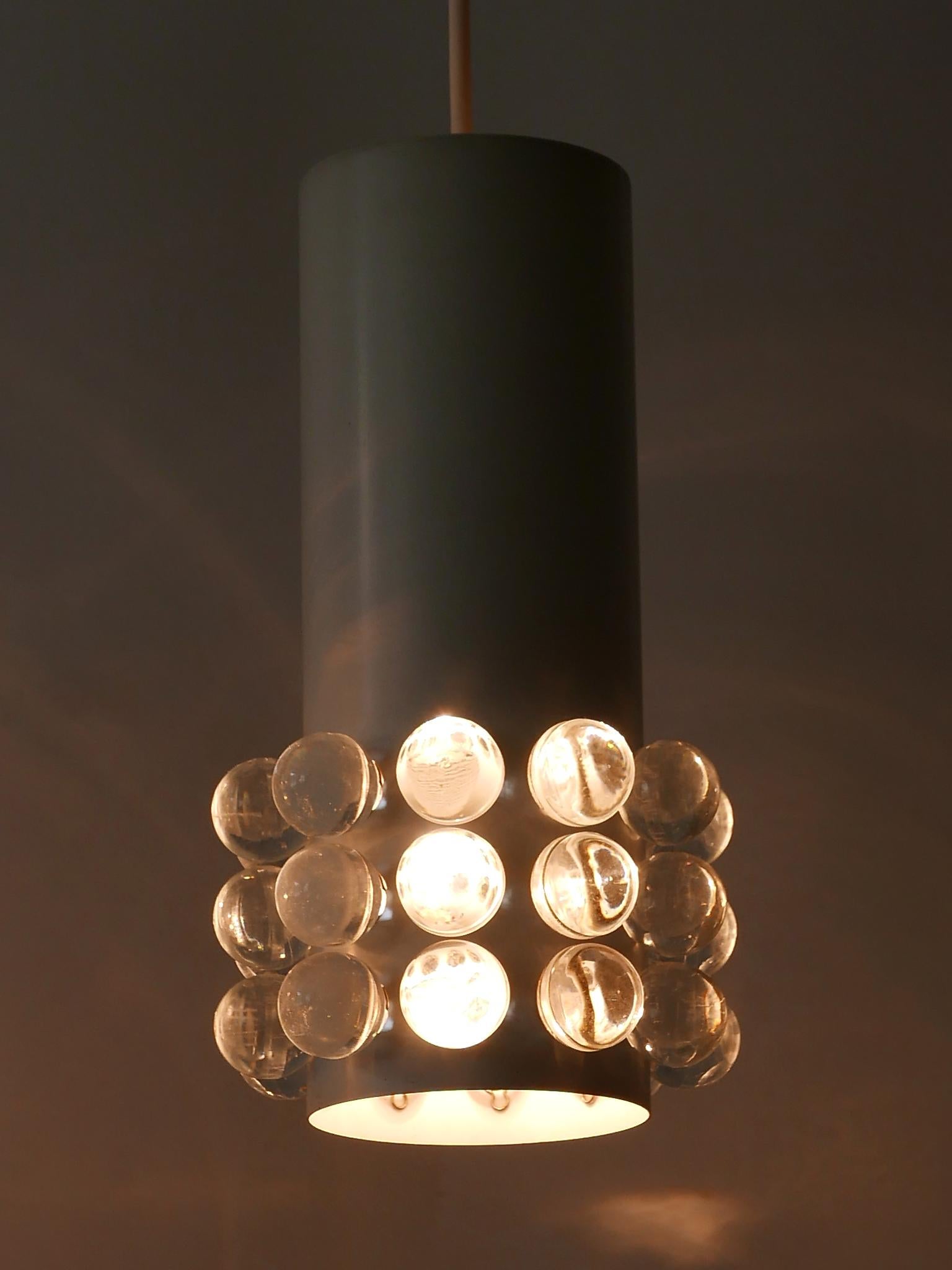Set of Three Exceptional Mid-Century Modern Pendant Lamps Germany 1960s For Sale 7